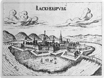 Stich von 'Rackherspurg' von Georg Vischer 1681