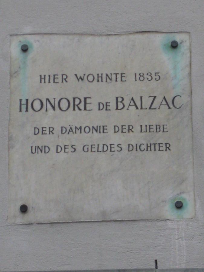 Honoré de Balzac Gedenktafel