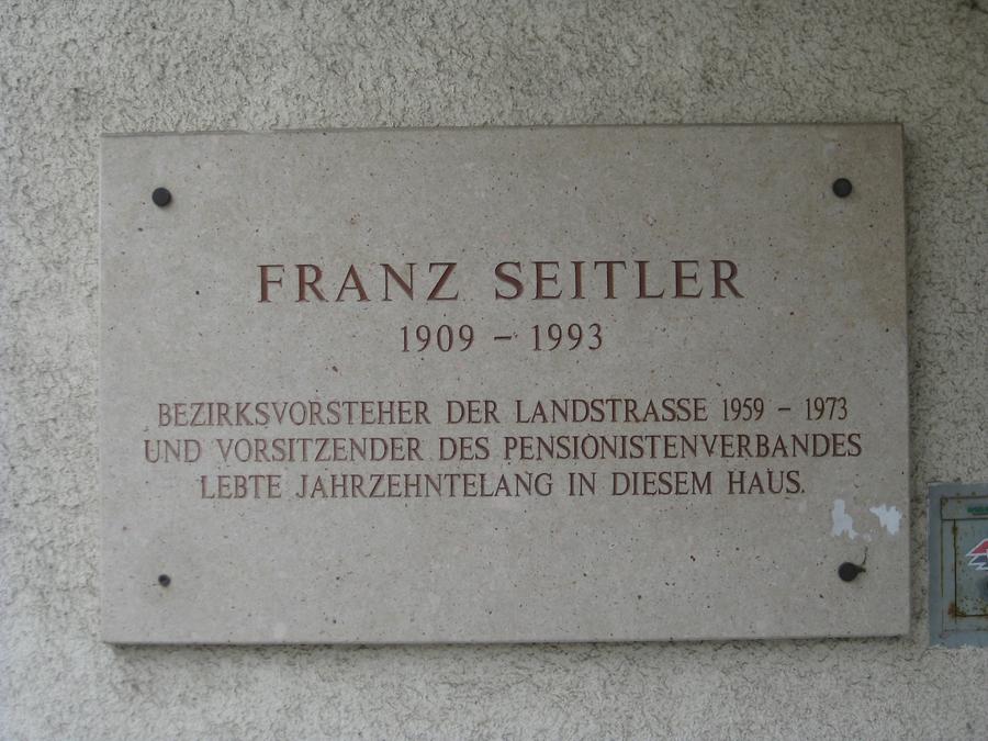 Franz Seitler Gedenktafel
