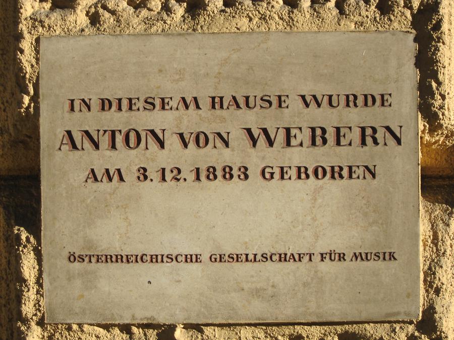 Anton von Webern Gedenktafel