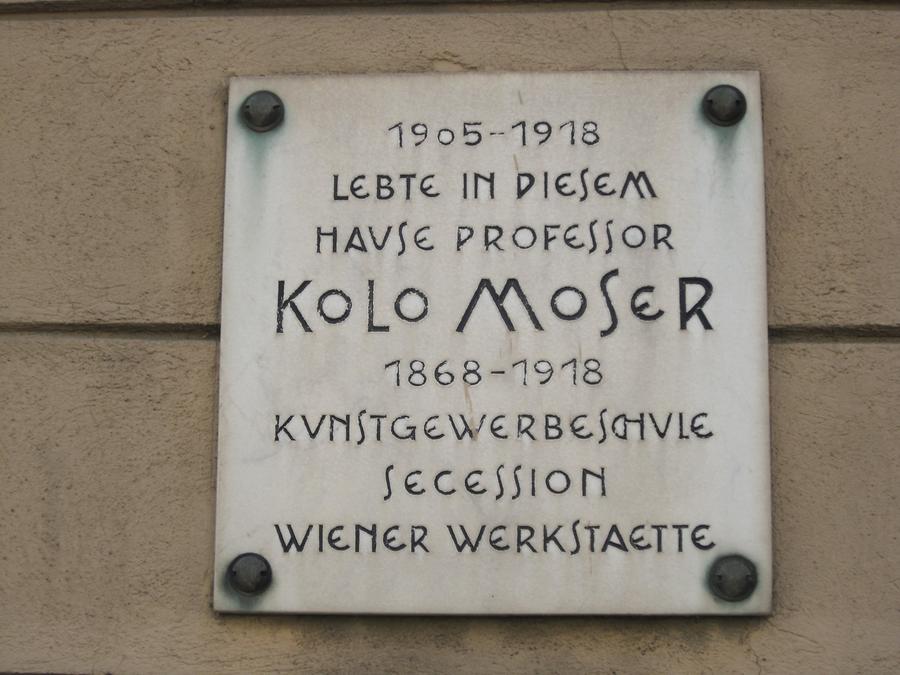 Kolo Moser Gedenktafel