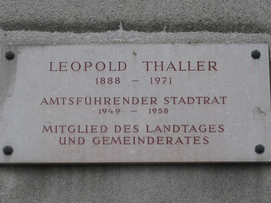 Leopold Thaller Gedenktafel