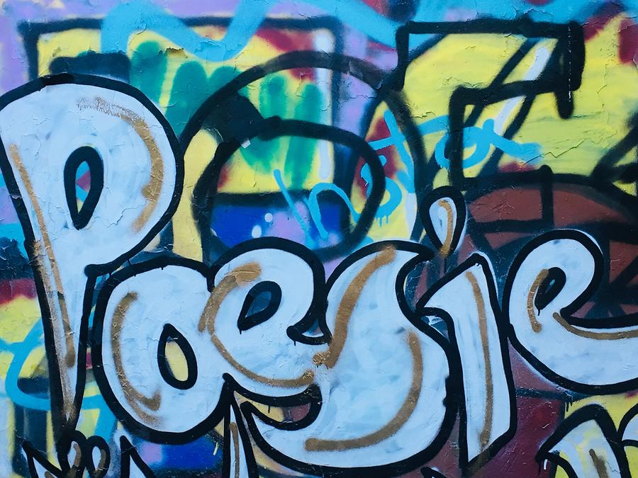 Graffito 'Poesie' - Franz Josefs-Kai - Donaukanalradweg, 1010 Wien