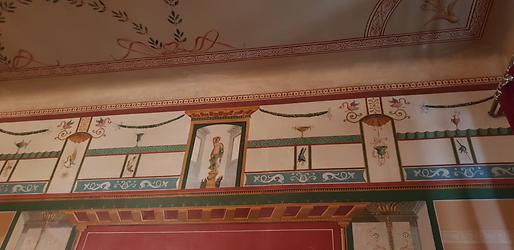 Wandmalereien; Pompejanisches Zimmer\Quelle: Privatarchiv Familie Clausen