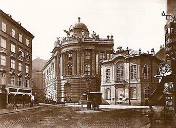 Burg- bzw. Nationaltheater vor dem Abbruch 1888