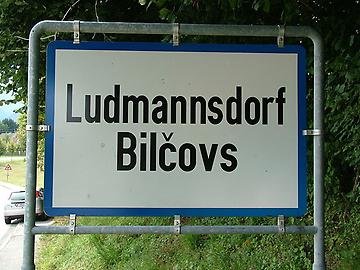 Ortsschild von Ludmannsdorf