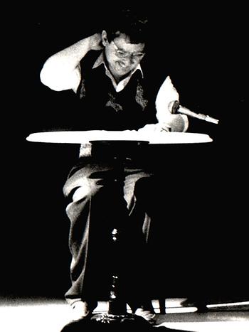 Hugo Zötsch 1988 bei der Lesung in Gleisdorf. (Foto: Martin Krusche)