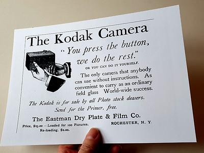 Historische Werbung für die Kodak Brownie.