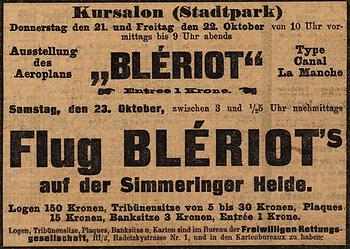 Annonce in der Kronen Zeitung vom 21.10.1909