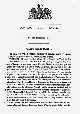 Das 1969er Patent von James Watt