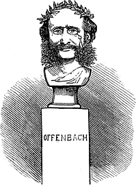 Jacques Offenbach-Büste als Zeichnung, 1880