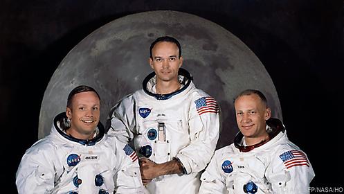 Mondmission der Astronauten Neil Armstrong, Michael Collins und Edwin Aldrin APA