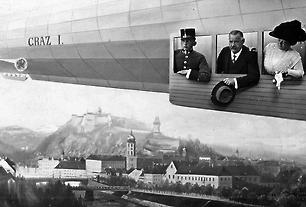 Im Zeppelin über Graz