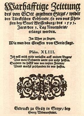 Druckwerk von Georg Widmannstetter 1593\Bild: ELIS