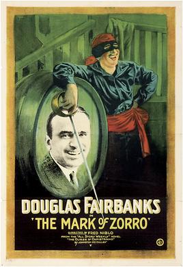 Filmplakat zu 'The Mark of Zorro' mit Douglas Fairbanks in der Titelrolle (1920) APA
