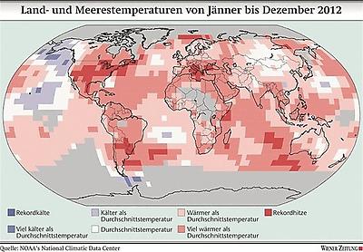 Land- und Meerestemperaturen