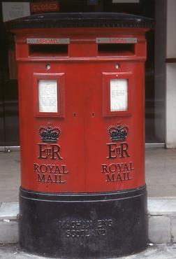 Typical British letter box