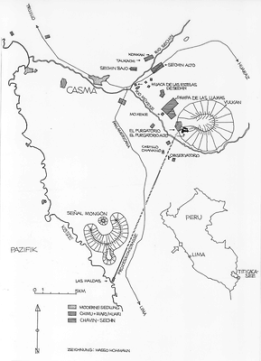 Die Karte zeigt die Prozessionsstraße von Las Haldas nach El Purgatorio Alto