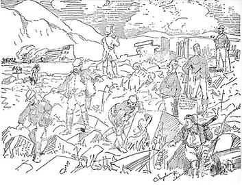 Eine Zeichnungen über die Ausgrabungstätigkeit in Sagalassos (1884)