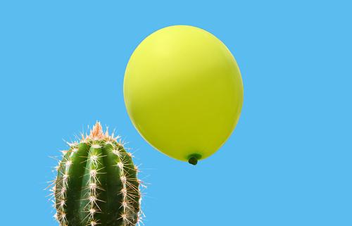 Luftballon und Kaktus