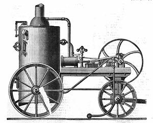 1899: Transportable Dampfmaschine von T. Wilkins (Lokomobil) – (Grafik: The Mechanic’s Magazine)