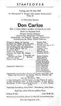 Don Carlo 1967 in der Wiener Staatsoper