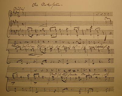 Schuberts Manuskript zu 'Nebensonnen' aus der 'Winterreise'
