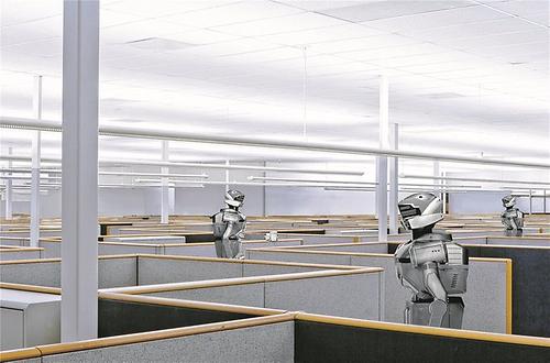 Zukunftsvision Roboter im Büro