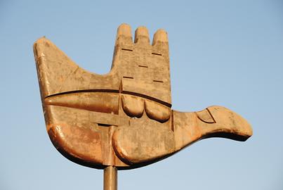 Die offene Hand, das moderne Wahrzeichen von Chandigarh