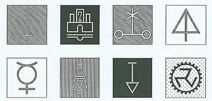 Zunftzeichen, entworfen von Clemens Holzmeister , reproduziert von Barbara Guggenberger