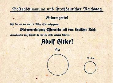 Stimmzettel 1938