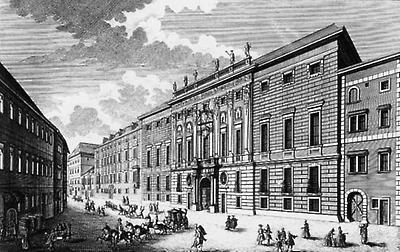 Palais Batthyány-Schönborn in Wien. Stich nach S. Kleiner, 1733., © Christian Brandstätter Verlag, Wien.