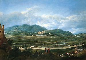 Johann Christian Brand, Niederösterreichische Landschaft südlich von Wien. Gemälde, 1790