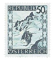 Briefmarke aus der Landschaftsserie nach dem 2. Weltkrieg, 1945