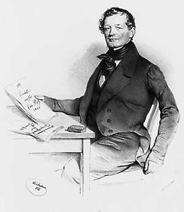 Antonio Diabelli. Lithographie von J. Kriehuber, 1841., © Copyright Christian Brandstätter Verlag, Wien.