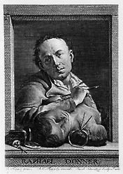 Georg Raphael Donner. Stich von J. Schmutzer nach einem verschollenen Gemälde von P. Troger., © Ch. Brandstätter Verlag, Wien, für AIOU