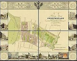 Karte von Wien, Josephstadt ca. 1830, Carl Graf Vasquez