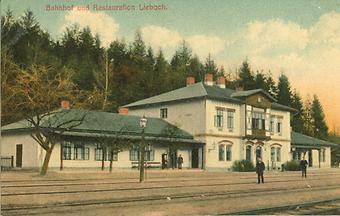 Bahnhof und Restauration Lieboch vor 1914