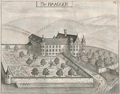 Schloss Hagen, Stich v. G. Vischer