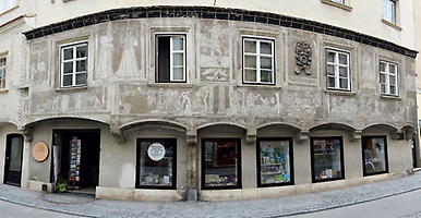 Hausfassade Kleines Sgraffitohaus, Untere Landstraße 69 Krems