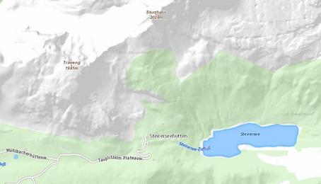 Östlicher Teil der Tauplitzalm und Steirersee nach www.gis.steiermark.at