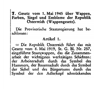 Wappengesetz 1945