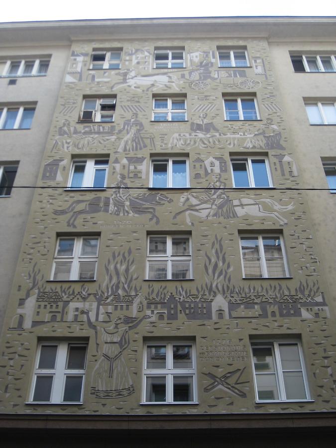 Sgraffito 'Szenen aus der Wiener Geschichte'