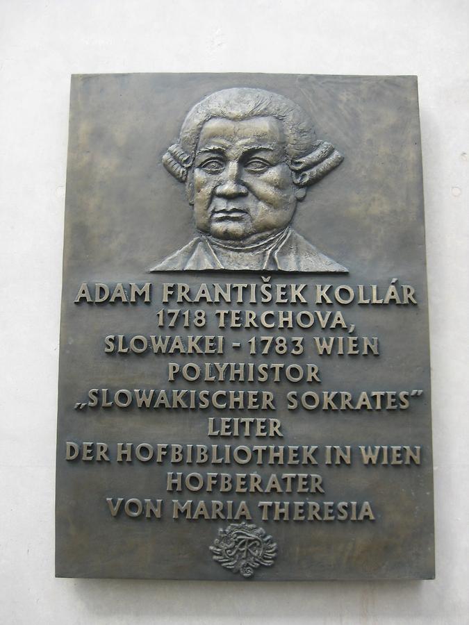 Adam Frantisek Kollar Gedenktafel