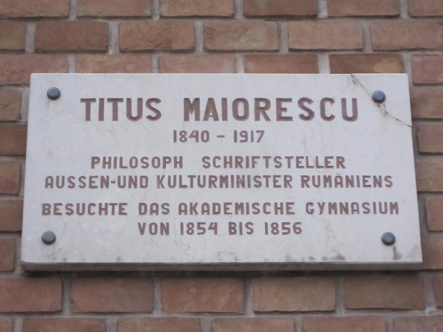 Titus Maiorescu Gedenktafel