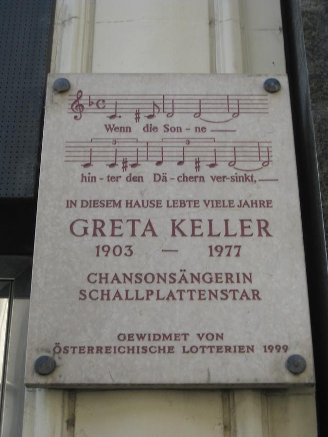 Greta Keller Gedenktafel