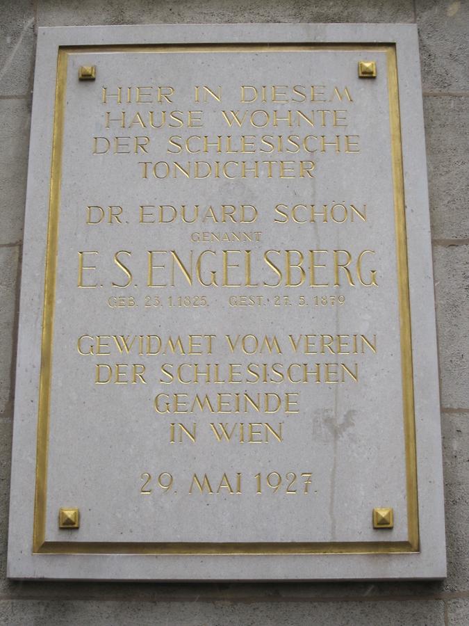 Gedenktafel Eduard Schön alias E.S. Engelberg