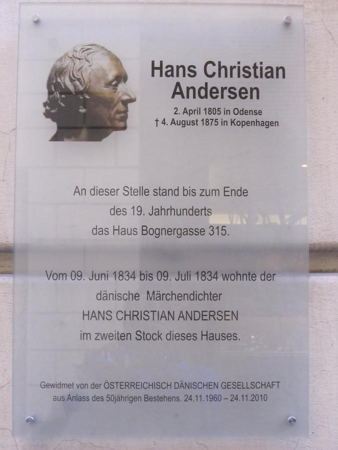 Hans Christian Andersen Gedenktafel