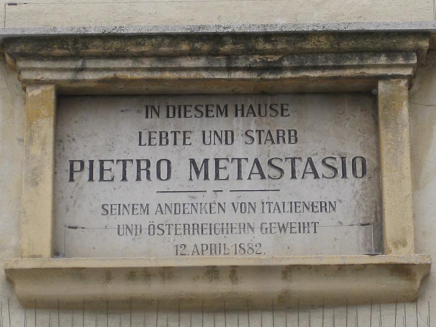 Pietro Metastasio Gedenktafel
