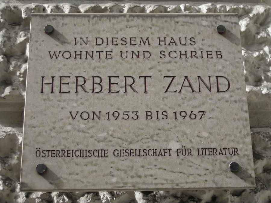 Herbert Zand Gedenktafel